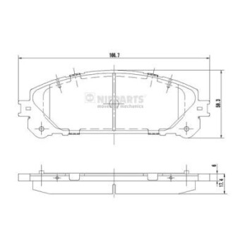 Гальмівні колодки NIPPARTS N3602139