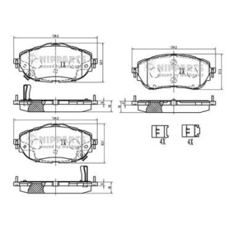 Гальмівні колодки NIPPARTS N3602150