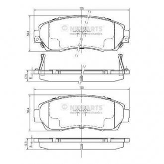 Гальмівні колодки NIPPARTS N3604073