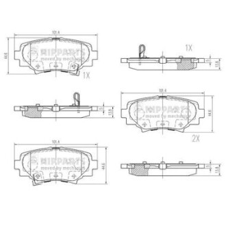 Гальмівні колодки NIPPARTS N3613027