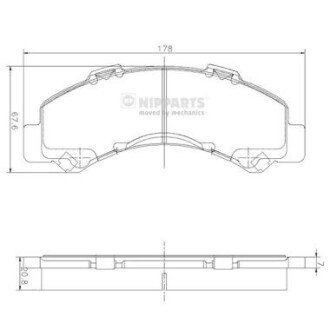 Гальмівні колодки NIPPARTS N3619003