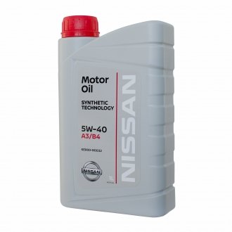 Масло моторное синтетическое "Motor Oil 5W-40" NISSAN KE900-90032