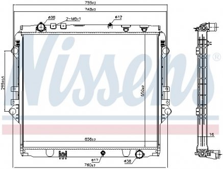 Радiатор NISSENS 606069