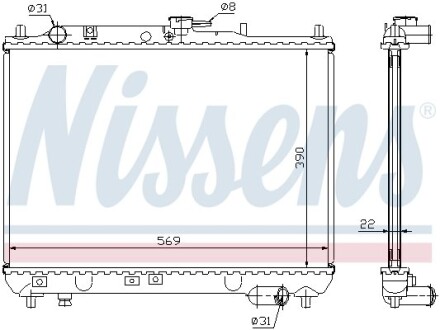 Радiатор NISSENS 62409A