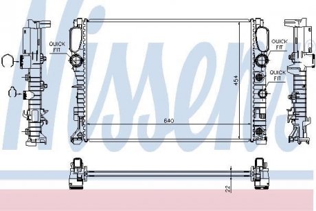 Радіатор охолоджування NISSENS 62792A