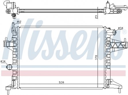 Радіатор охолоджування NISSENS 63008