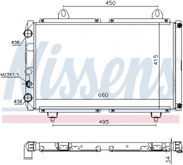 Радiатор NISSENS 63558