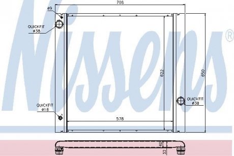 Радіатор охолоджування NISSENS 64314