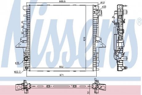 Радіатор охолодження NISSENS 64333