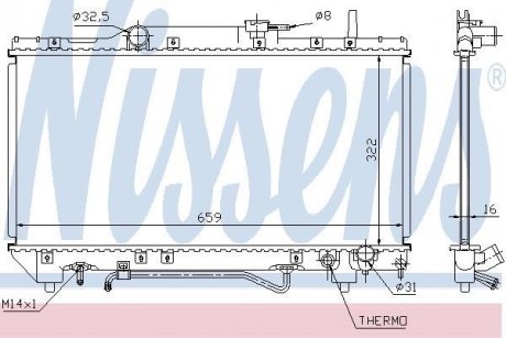 Радiатор NISSENS 64802