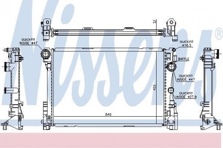 Радіатор охолоджування NISSENS 67167