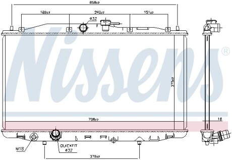 Радiатор NISSENS 68604