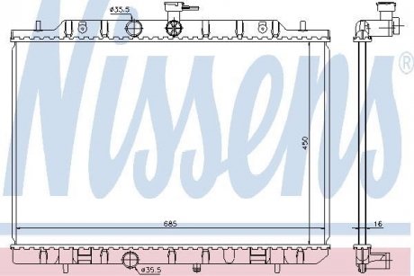 Радiатор NISSENS 68724
