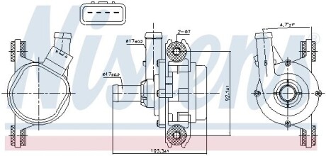 Насос системи охолодження додатковий NISSENS 831385