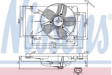 Вентилятор NISSENS 85005