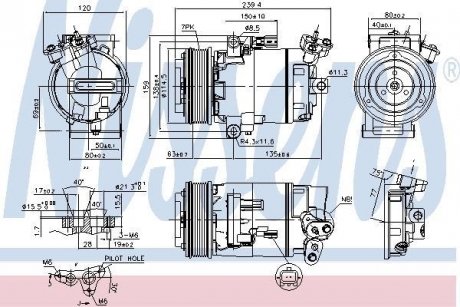 Компресор кондицiонера NISSENS 890015