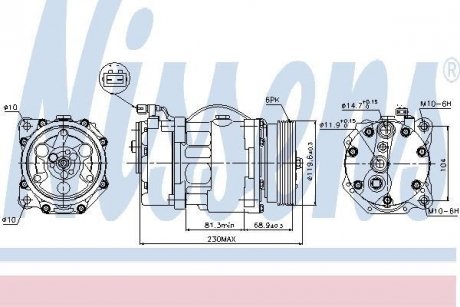 Компресор кондицiонера NISSENS 89040