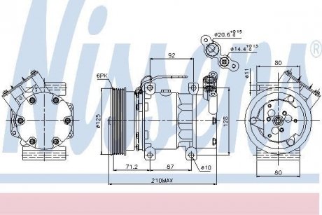 Компресор кондицiонера NISSENS 89064