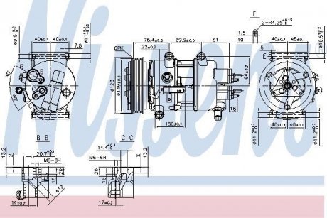 Компресор кондицiонера NISSENS 89201