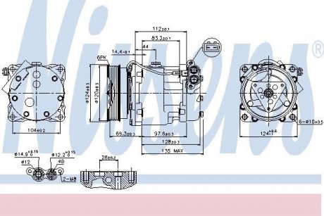 Компресор кондицiонера NISSENS 89203