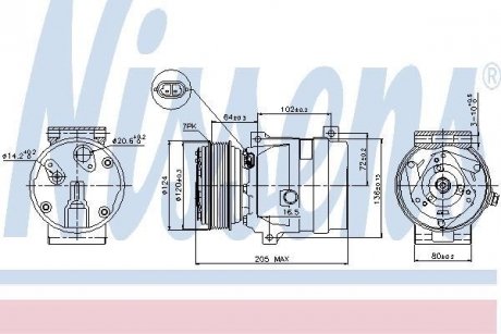 Компресор кондицiонера NISSENS 89435