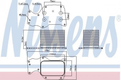 Радіатор масляний NISSENS 90906 (фото 1)