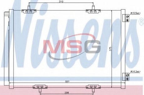 Радіатор кондиціонера NISSENS 940055