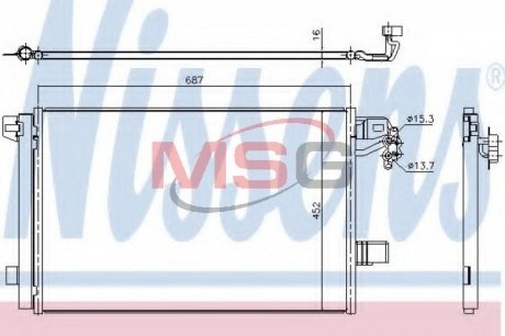 Радиатор кондиционера NISSENS 940345