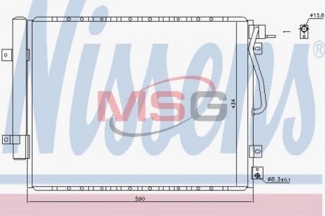 Радiатор кондицiонера NISSENS 940436