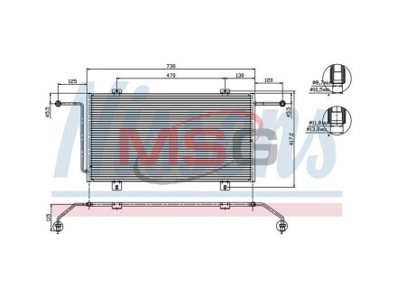 Радиатор кондиционера 1.9DTI rn,2.8DTI rn Renault Master II 98-10 NISSENS 94326*