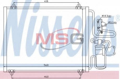 Радiатор кондицiонера NISSENS 94440