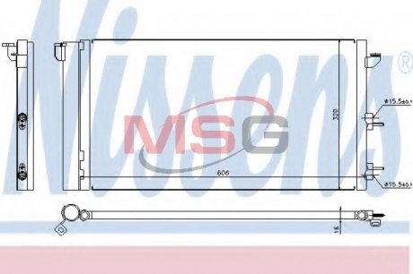 Конденсер кондиціонера NISSENS 94670