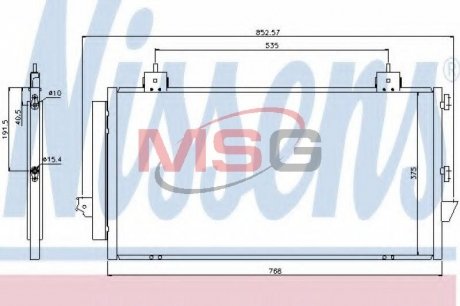 Радiатор кондицiонера NISSENS 94741