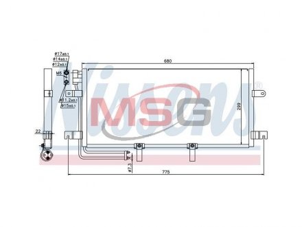 Радiатор кондицiонера NISSENS 94834