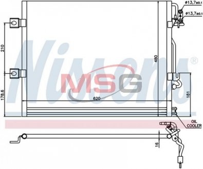 Радiатор кондицiонера NISSENS 94858