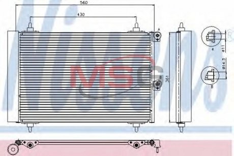 Радiатор кондицiонера NISSENS 94870