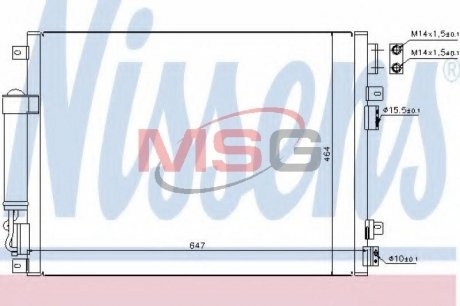 Радiатор кондицiонера NISSENS 94874