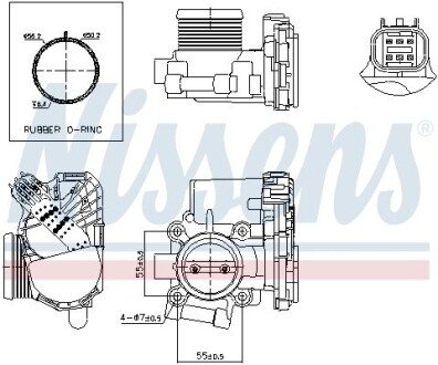 Корпус дросельної заслiнки NISSENS 955009