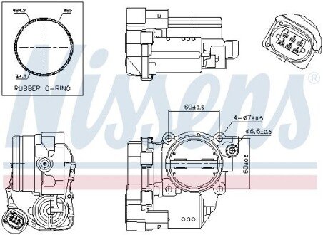 Корпус дросельної заслiнки NISSENS 955032