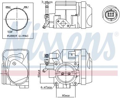 Корпус дросельної заслiнки NISSENS 955043