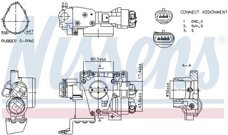 Корпус дросельної заслiнки NISSENS 955074