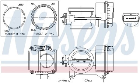 Корпус дросельної заслiнки NISSENS 955096