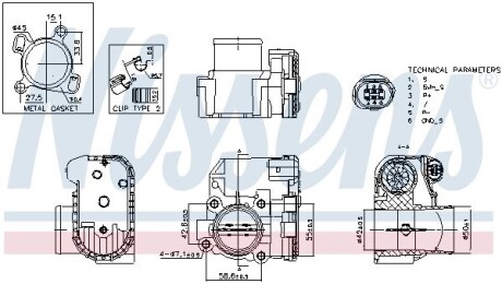 Корпус дросельної заслiнки NISSENS 955191