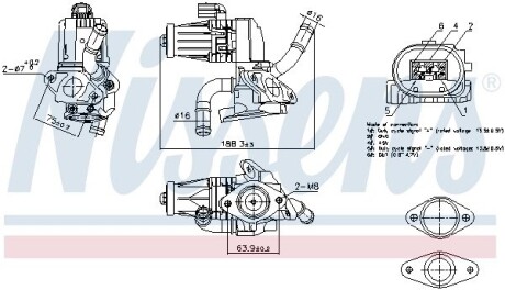 Клапан EGR NISSENS 98232