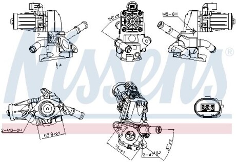 Клапан рецеркуляції відпрацьованих газів NISSENS 98238