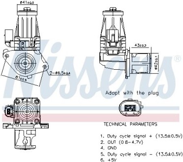 Клапан рецеркуляції відпрацьованих газів NISSENS 98377