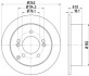 Диск тормозной задний Hyundai Tucson 2.0 (04-10)/ Kia Sportage, Magentis 2.0, 2.7 (09-) NISSHINBO ND6002K (фото 1)