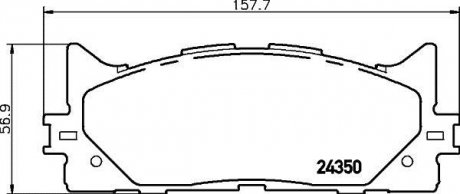 Гальмівні колодки DAIHATSU/LEXUS/TOYOTA Altis/ES/Avalon/Camry "F "01>> NISSHINBO NP1015 (фото 1)