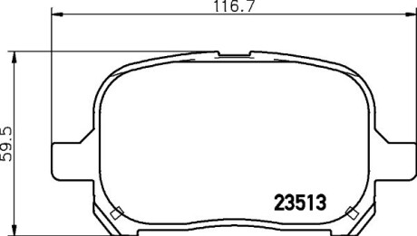 Колодки тормозные дисковые передние Toyota Camry 2.4, 3.0 (01-06)/Lexus RX 300 (00-03) NISSHINBO NP1033 (фото 1)