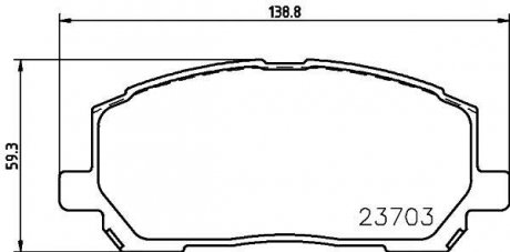 Колодки гальмівні дискові передні Lexus RX 300 3.0 (00-03) NISSHINBO NP1041